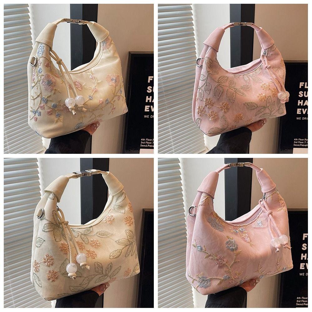 Canvas Hanfu Embroidery Handbag Embroidered Cheongsam Bag Retro Chinese Style Handbag  Wedding