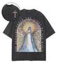 2026 Art Painting Printed T-shirt Summer Short Sleeve Casual Cotton Tshirt Harajuku Y2k Washed Oversized Tees Men Women Clothing Oversized Top
