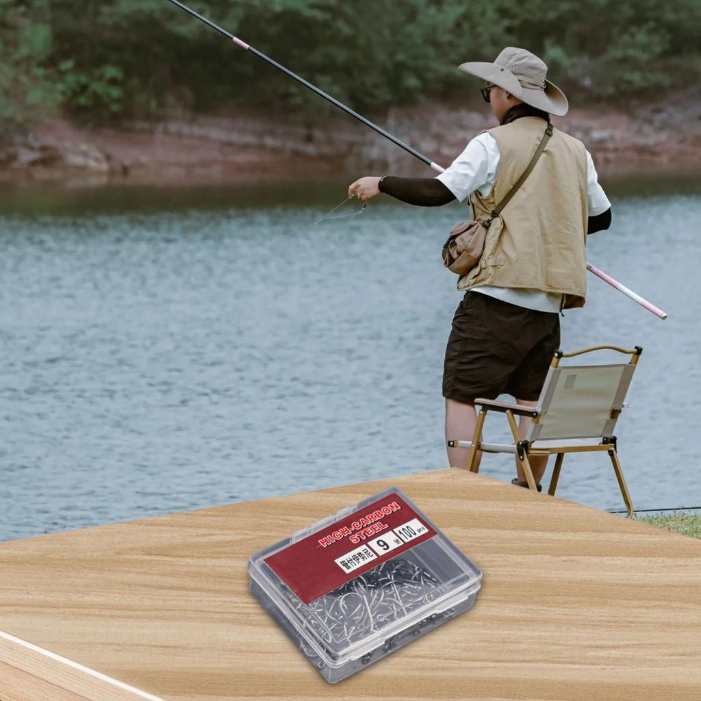 Brand New Fishing Accessorie Fish Hook Super 100pcs 27g Carbon Steel