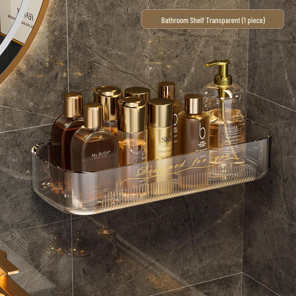 Настенная полка для ванной комнаты без отверстий для хранения туалетных принадлежностей и косметики