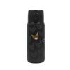 Stainless Steel Easy To Use with One Cat Water Perfect for School or Work [Jinbocho Nyankodo] Vacuum-insulated One-push Bottle, 350ml, Black, Hand,