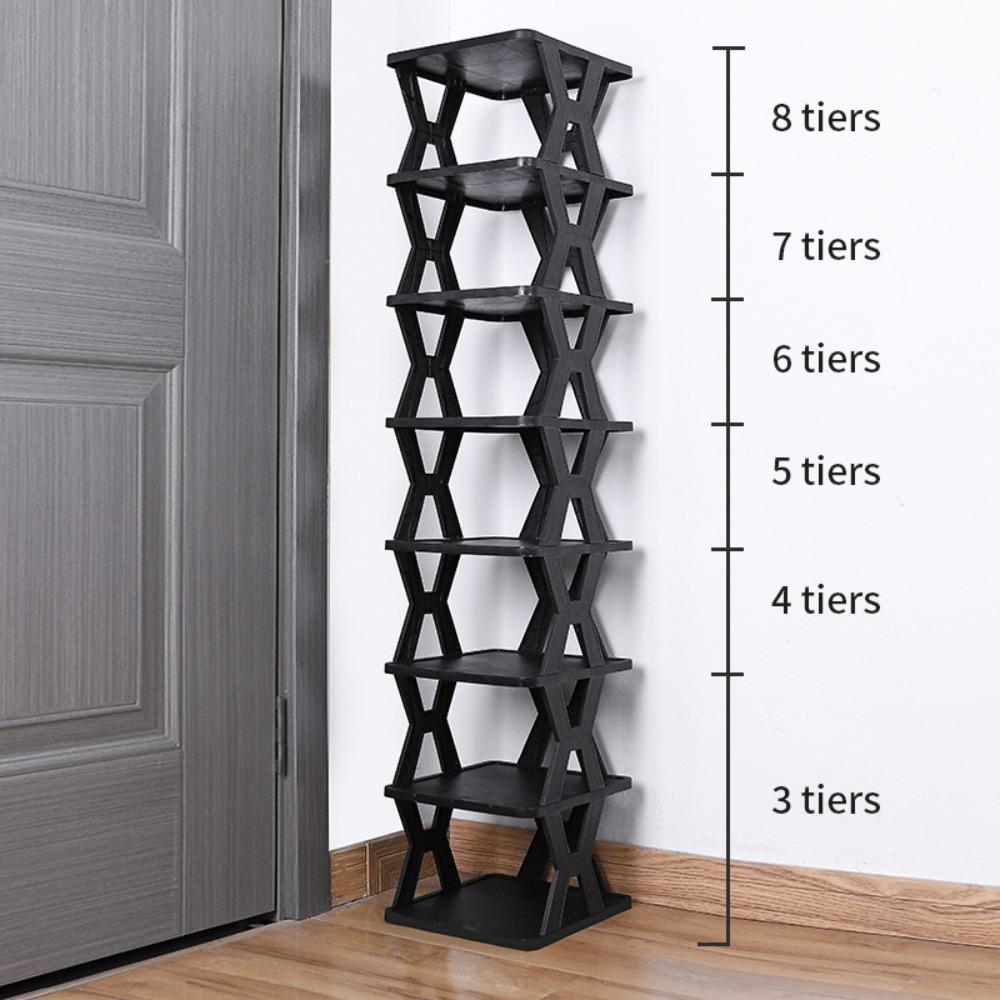 Plastic Shoes Storage Assembled Shoe Organizer Simple Shoe Rack for Entryway  Home Organizer