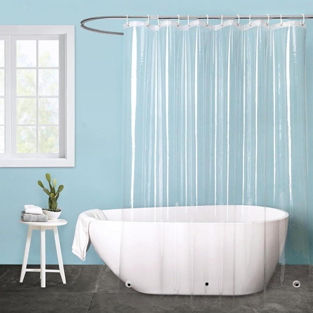 Waterproof Weighted Magnet Clear Shower Curtain Bathtub Partition Curtain Living Room