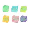 Ice Cube Squeeze Toy with Glitter Slow-Rising Water Cube TPR Fidget Toy for Stress Relief Portable Decompression Gadget for Kids
