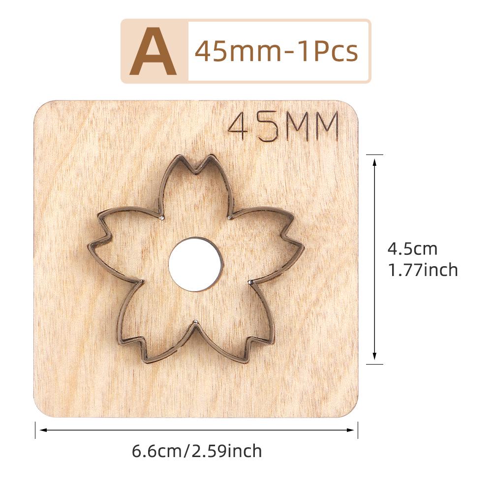 Sakura,Flower,Five-Pointed Stars Leather Die Cut, Steel Rule Punch Mold, DIY Metal Die Cutter Punch Crafts Kraft Tool(2.5-5.5cm)