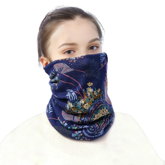 Women Thermal Hat Cycling Neck Warmer Lightweight Colorful Printing Headband High Elasticity