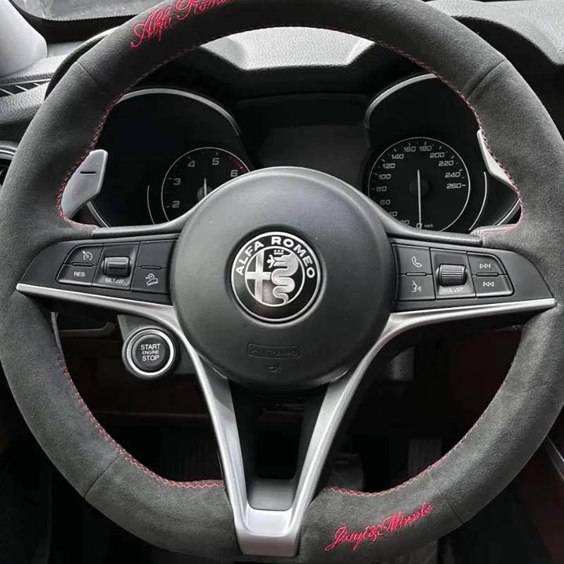 4pcs 40mm 50mm 56mm 60mm Car Wheel Center Hub Cap Stickers For Alfa Romeo Spider Giulietta Giulia GTAM Tonale Mito Car Styling