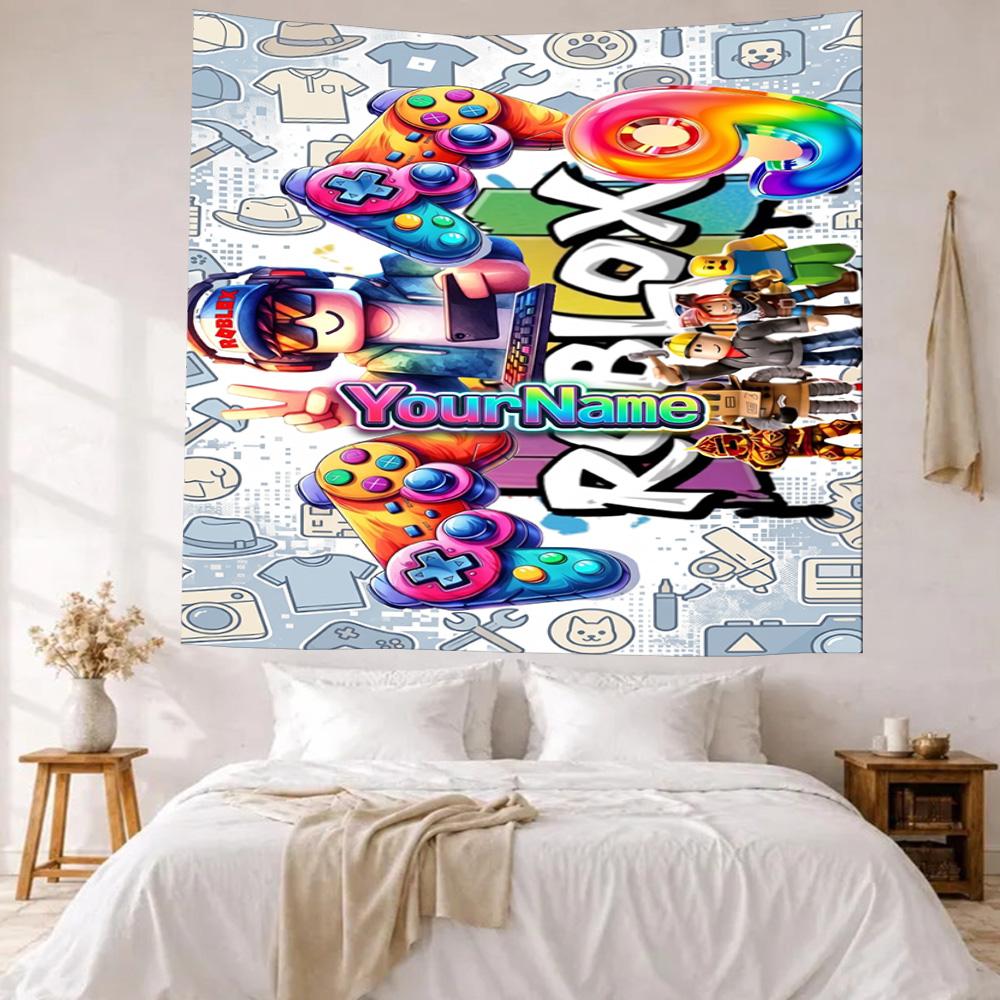 Roblox Custom Your Name Wall Decor Tapestry Art For Pet Memorial Birthdaywedding Party Backdrop Family Gift