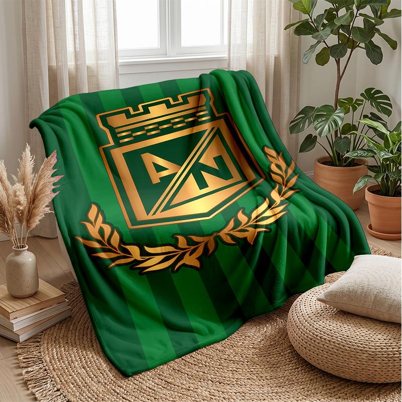 Atlético Nacional Theme blanket Soft Flannel Blanket Plush Throw Blanket Cozy Sofa Bed Blanket for Home Decor