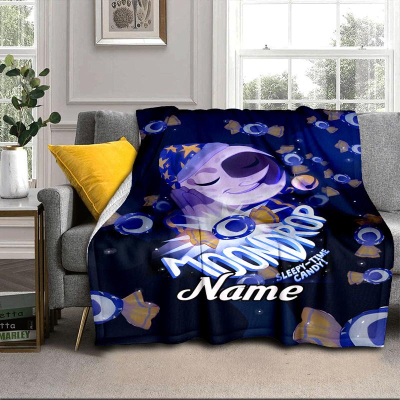 Custom Name Daycare Moon Drop Adventure Blanket bed sofa Blanket Flannel Blanket for Camping, Hiking, Picnic Essentials,gift for family and friends