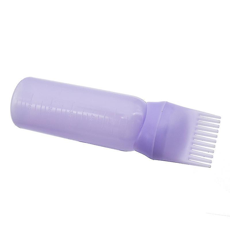 3 Pack 120ml Comb Applicator Bottle Hair Color Brush Applicator Hair Dye Bottle,purple
