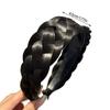 Hot Wide Braid Thickened Hair Hoop Wig Braid Headband Wig Hairband Wide-Brimmed Hair Hoop