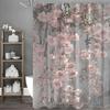 Водонепроницаемая розовая цветочная полиэстеровая шторка для душа