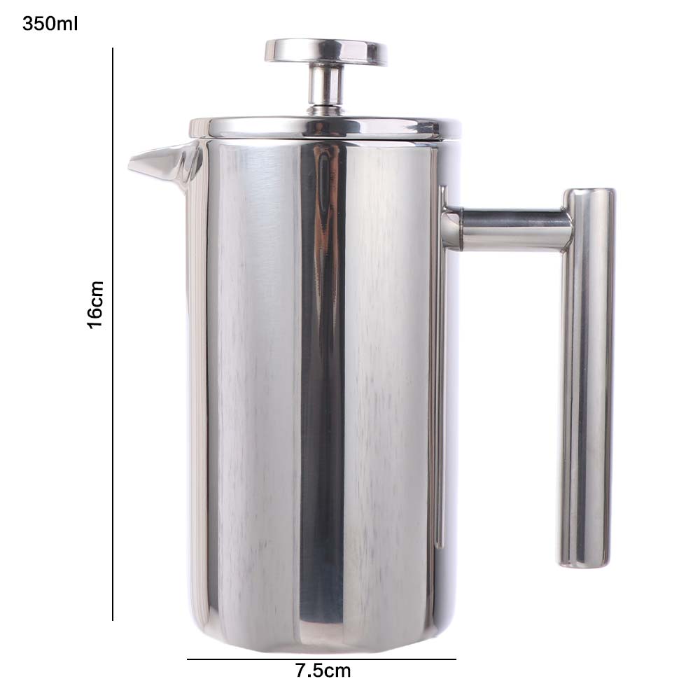 Double Walled French Press Coffee Maker 350ml Coffee Press Filter Pot Brewing Teapot  For Home