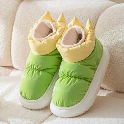 Женская обувь Зима Женские сноубутсы Простой дизайн Смешанный цвет Сохраняют тепло Пуховые Удобные Уличные Женские ботильоны