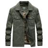 Lapel Jacket Men's Spring New Business Casual Tooling Large Size Top Stand-up Collar Middle-aged Jacket