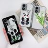 Чехол для телефона Vivo Y20 Y27 Y36 Y02S Y10 Y15 Y21 Y33, чехол с милой пандой, противоударный, прозрачный, защита камеры, матовый, мягкий силиконовый корпус для бампера Vivo