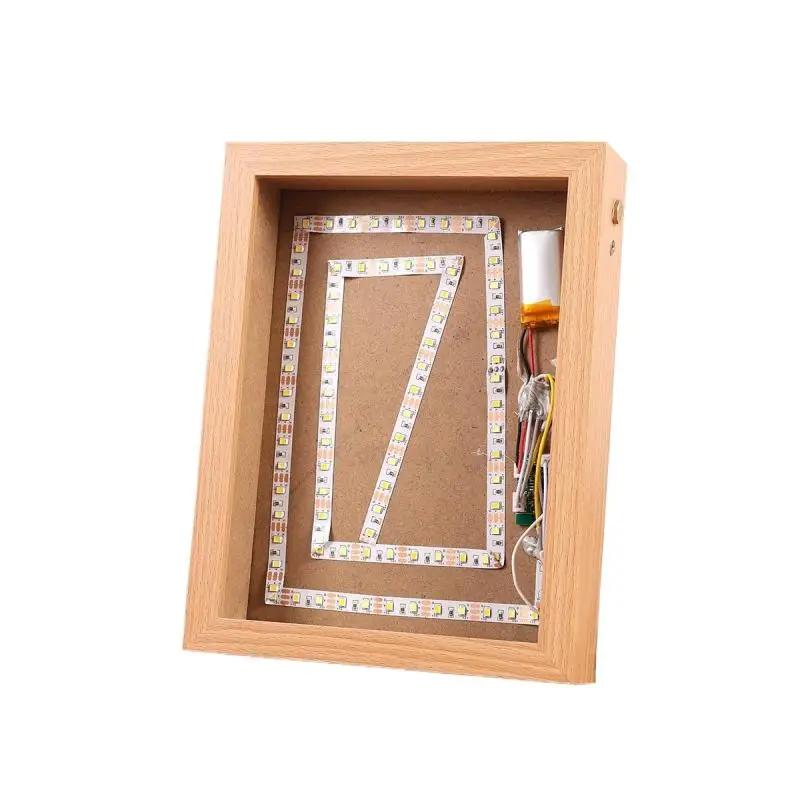 Набор фоторамок-лайтбоксов со светодиодной подсветкой для современного домашнего декора, преображает эскизы волшебством цветного света