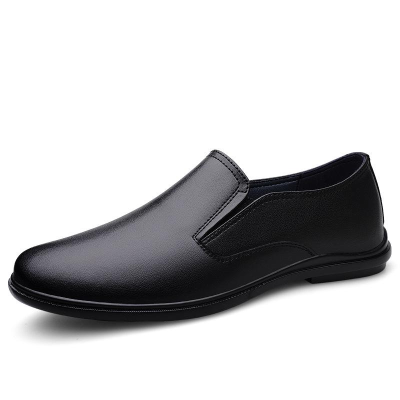 H562 Men'S Shoes Leather Shoes Dress Business Gentleman Flat Casual Shoes Spring And Summer Low-Top Feet Single Shoes
