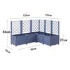 Stackable Planter Box with Trellis Support for Climbing Plants, Vegetables & Flowers