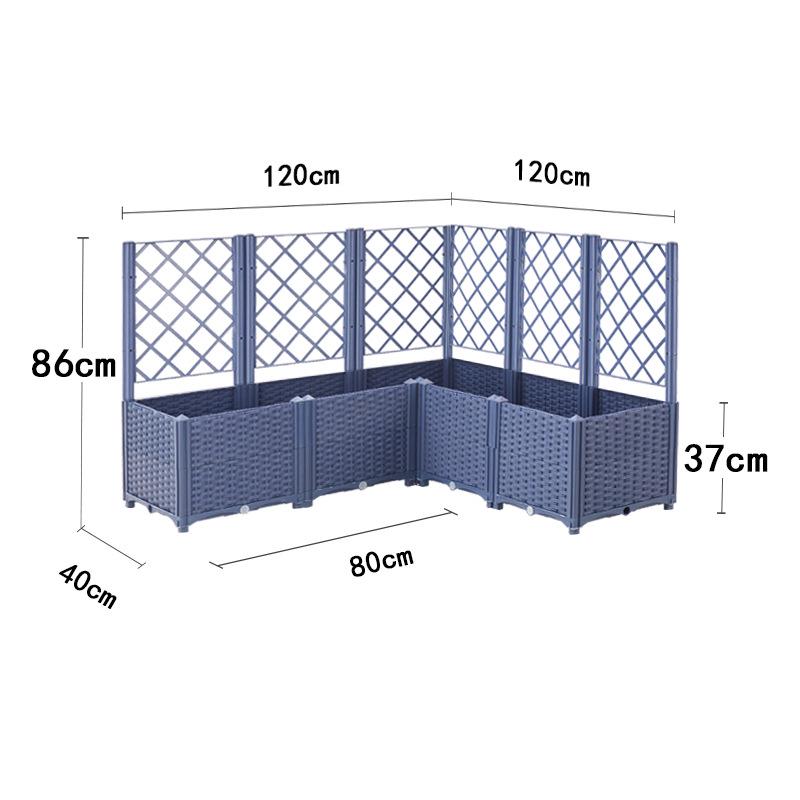 Stackable Planter Box with Trellis Support for Climbing Plants, Vegetables & Flowers