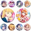 32/44/58mm Takami Chika Matsuura Kanan Badge Cosplay Anime Brooches Tsushima Yoshiko Kurosawa Dia Enamel Pins for Gift Jewelry Accessories
