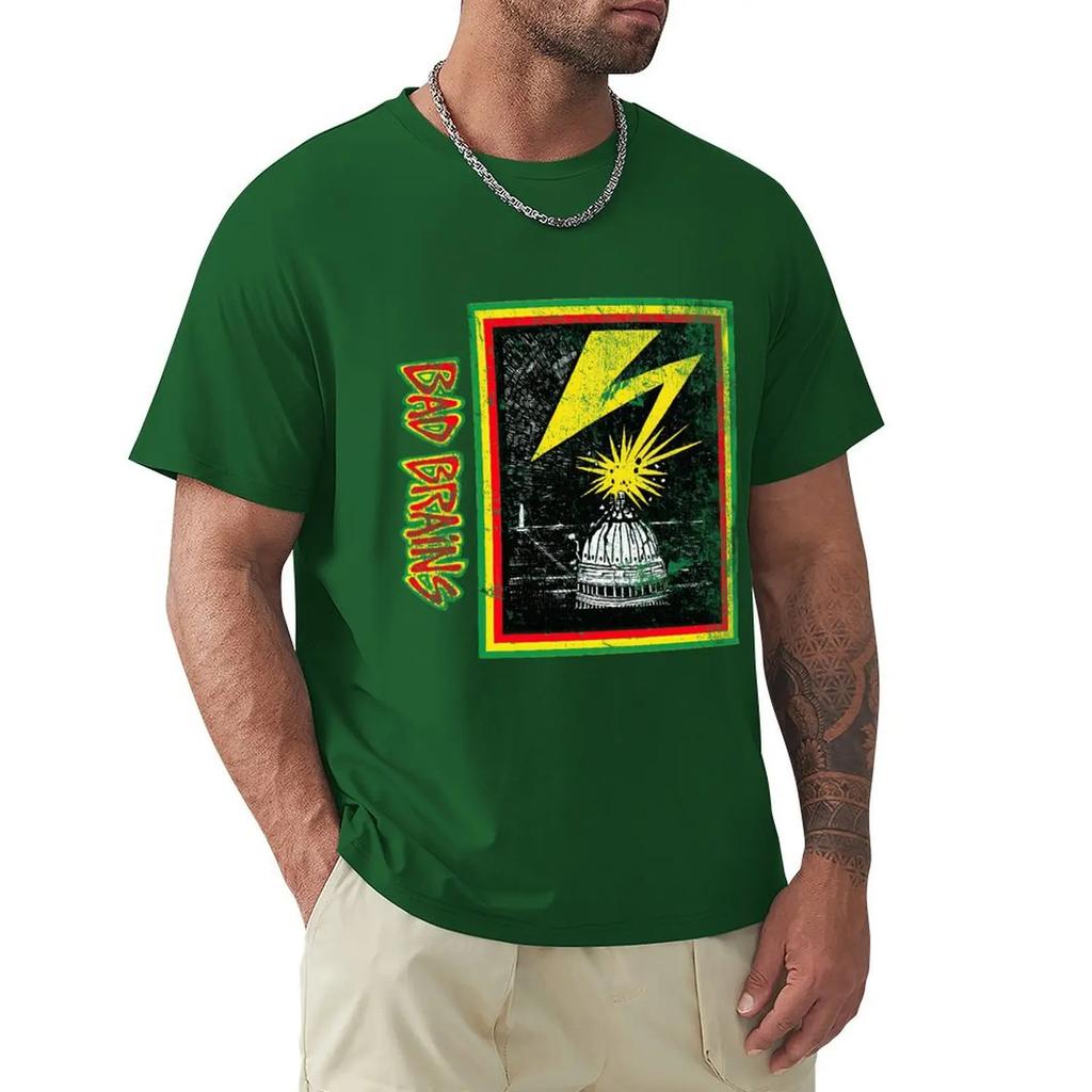 Футболка Bad Brains Vintage Cool And Funny с короткими рукавами, повседневная, модная, хлопковая