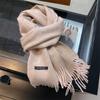 Women's Winter Long Scarf 100% Wool Christmas Scarf Style Warm Soft Chunky Wrap Shawls Scarves Men Thicken Poncho Stoles