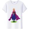 Casual Cartoon Summer Tee Frozen Elsa Anna Princess Top White T-Shirts 90S Clothes Oversized Friends Blouses Unisex