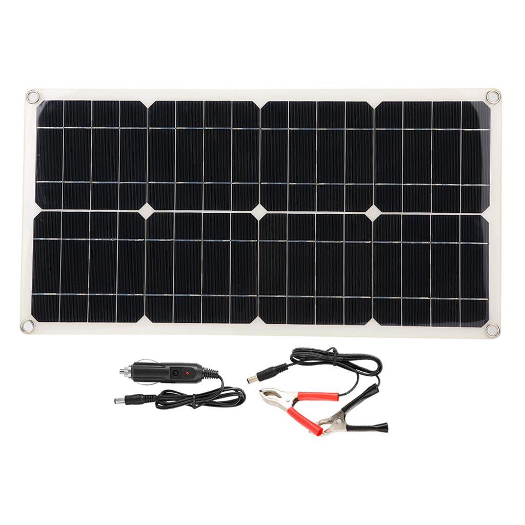 25W Dual 5V USB Flexible Single Crystal Solar Power Panel Kit Car Battery Charger Controller