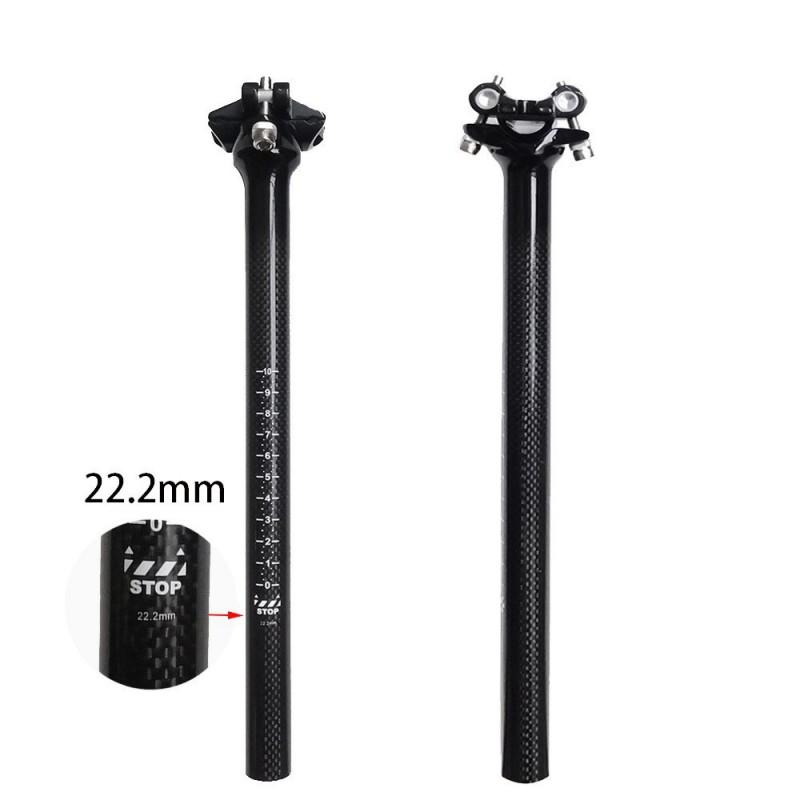 Carbon Fiber Bicycle Seat Post 22.2mm X 300mm Lightweight Universal Fit Mountain Bike Kids Road