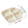 WORTHBUY New Cute Dinner Plate Dish With Compartments Reusable Fruit Salad Plates Weight Control Plastic Divided Food Plate