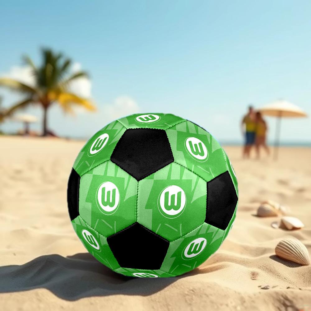 VfL Wolfsburg Soccer Ball Colorful All Ages Machine Stitched PVC Competition Ready Durable High-Bounce.SIZE5