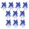 10 Pieces Bow Pull Decor Multi-colors Festive Packing DIY Crafts Lightweight Plastic Hand-Pulled Flower Christmas Holiday