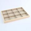 Apricot Jewelry Display Tray Microfiber Cloth Necklace Stand Prop Wooden Pendant Holder  Dresser