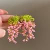 Garden spring beaded fringed flower sea waterfall stud earrings small fresh Mori sweet earrings early spring atmosphere earrings