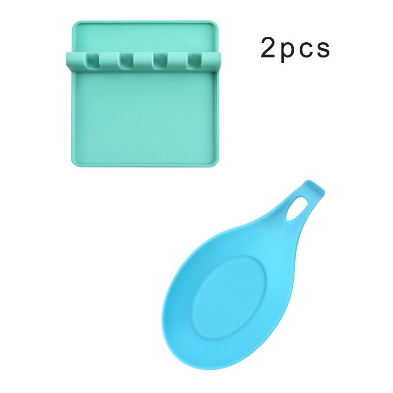 Силиконовый поднос для кухонной утвари, кухонная лопатка, суповая ложка, силиконовая подставка для ложек, бытовая толстая термоизолированная силиконовая подкладка для ложек