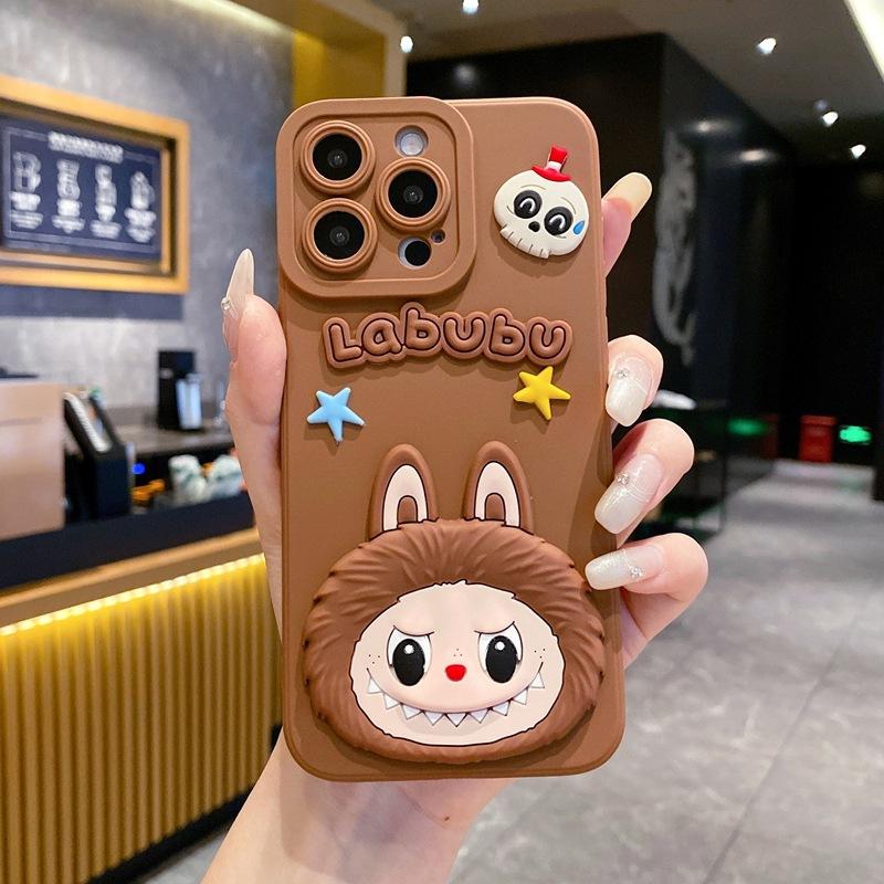 Новый Labubu подходит для чехла на мобильный телефон Huawei nova Y90, забавная кукла, Honor 100, трехмерный мультяшный мягкий чехол
