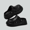 Fashion Thick Bottom Eva Outdoor Clogs Slippers Women Summer Gothic Letter Decoration Wedge Heels Slides Soft Sole Close Toe Slippers