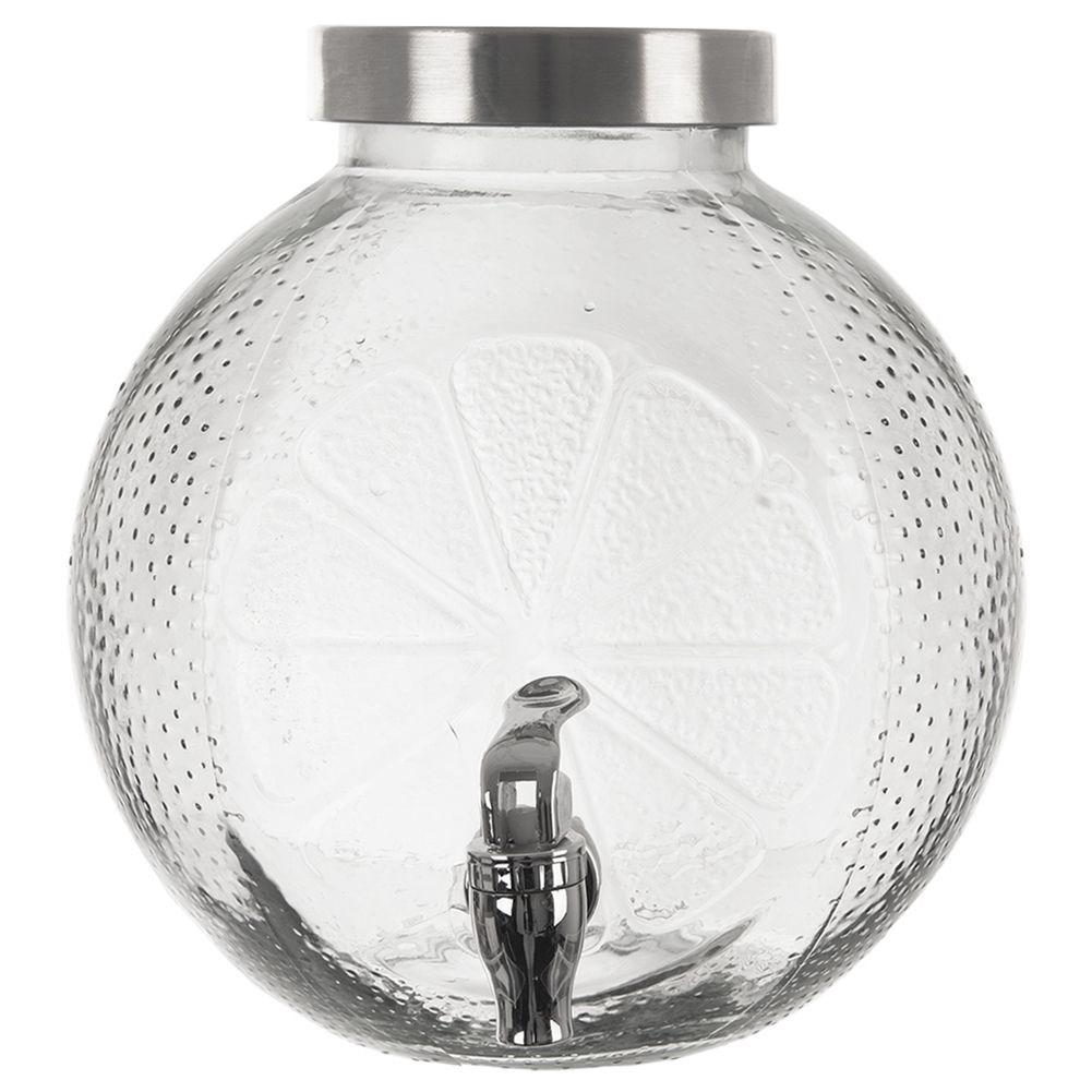 Glass jar with tap for drinks, lemonade, lemon, 5.4L, ORION 143793