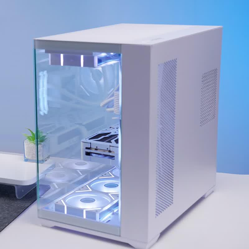 Панорамный корпус для игрового ПК ATX SAMA Q96 с закаленным стеклом