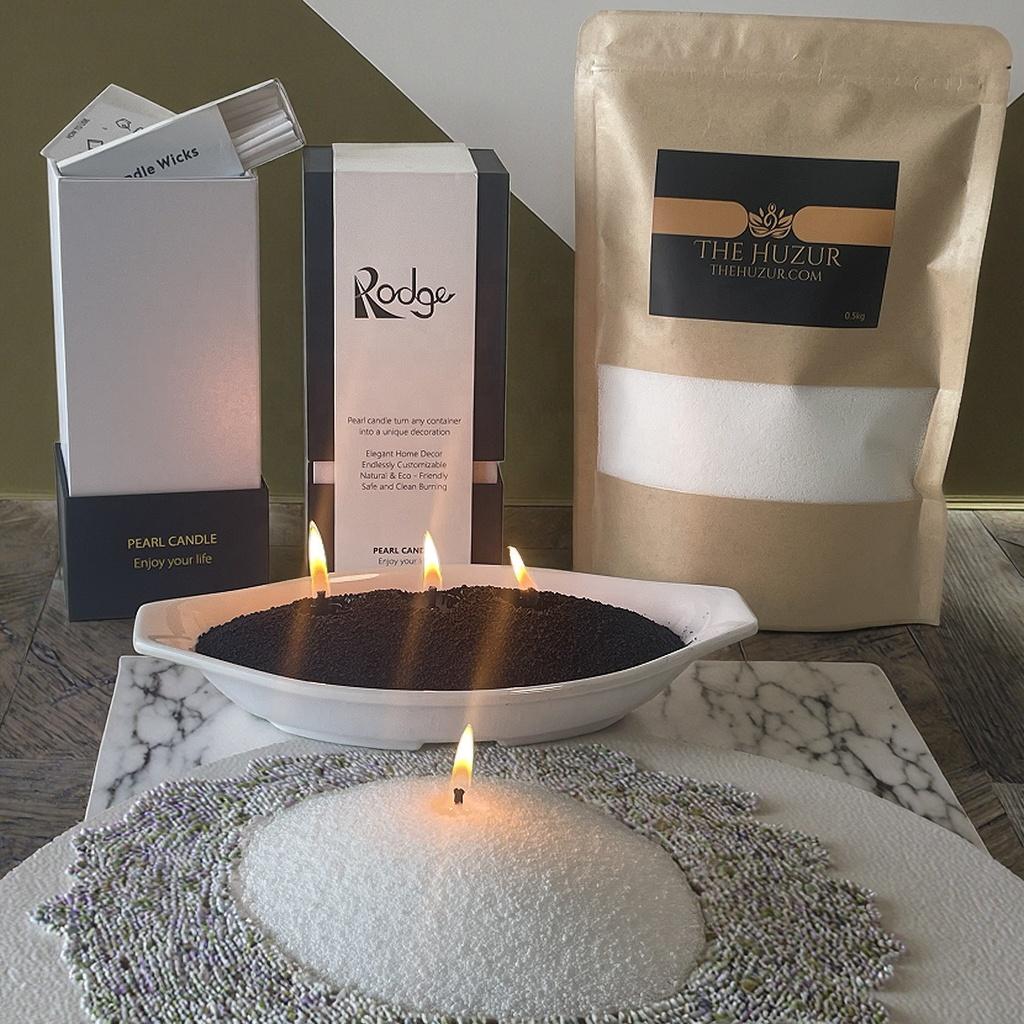Scented Sand Wax Pearled Candle Customer Logo Sand Candle Wax Refillable Sand Wax Candles for Wedding Decoration