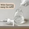 Clear 8.5oz Foaming Soap Pump Bottle, 8.45oz Empty Refill Dispenser for Home & Bathroom Use