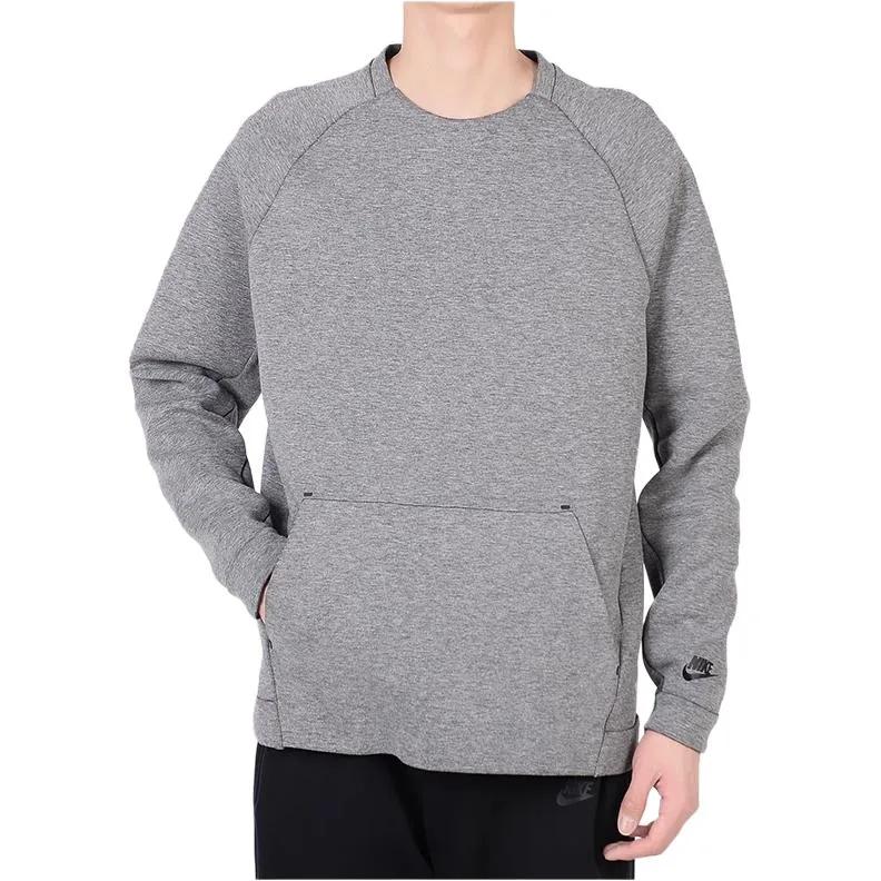 Nike Sweatshirts Men's Gray Crew Neck Moderate Regular (Unisex) Sweatshirts 805141 091