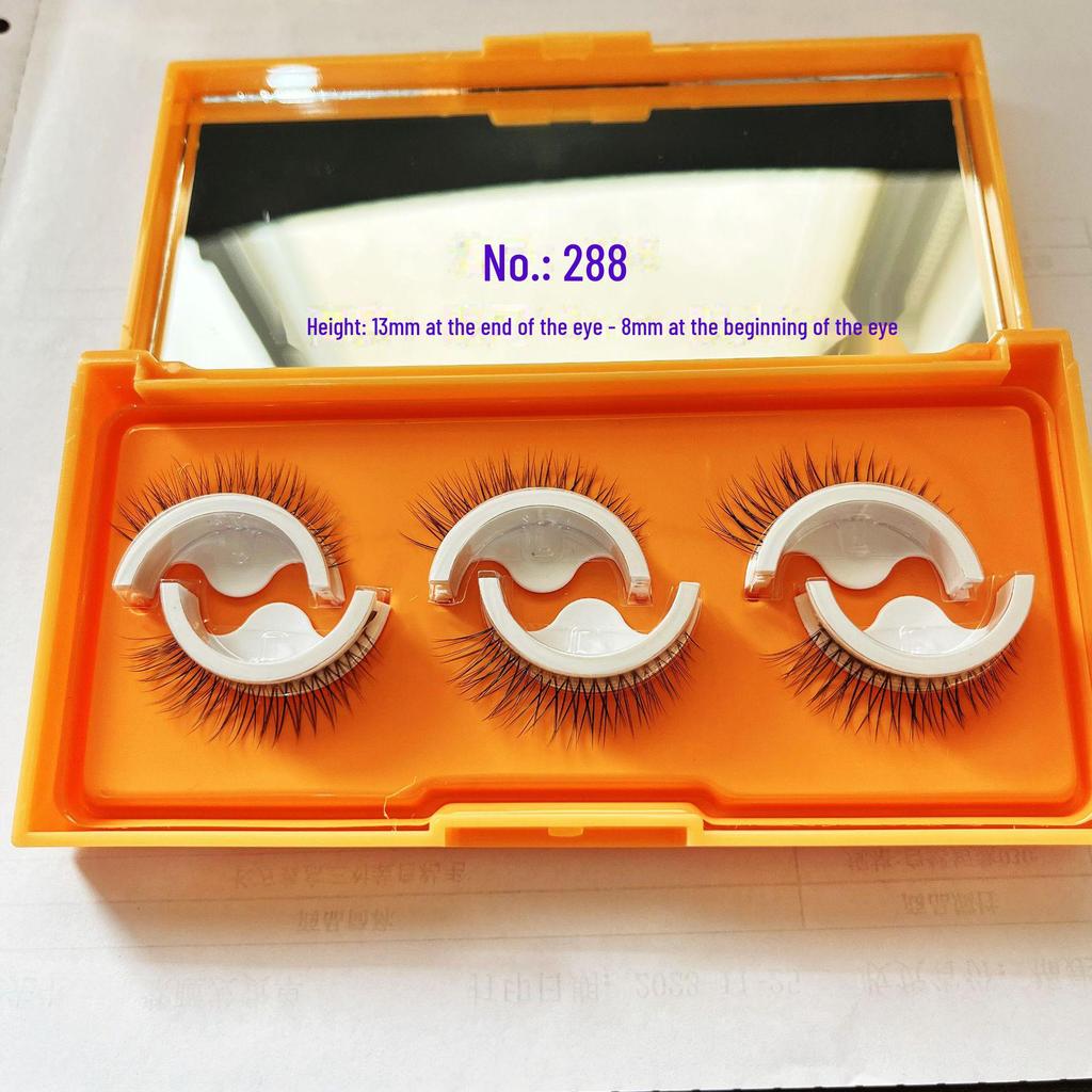 Самоклеящиеся полоски для ресниц Qiao Zitong: Три пары долговечных, простых в носке накладных ресниц.