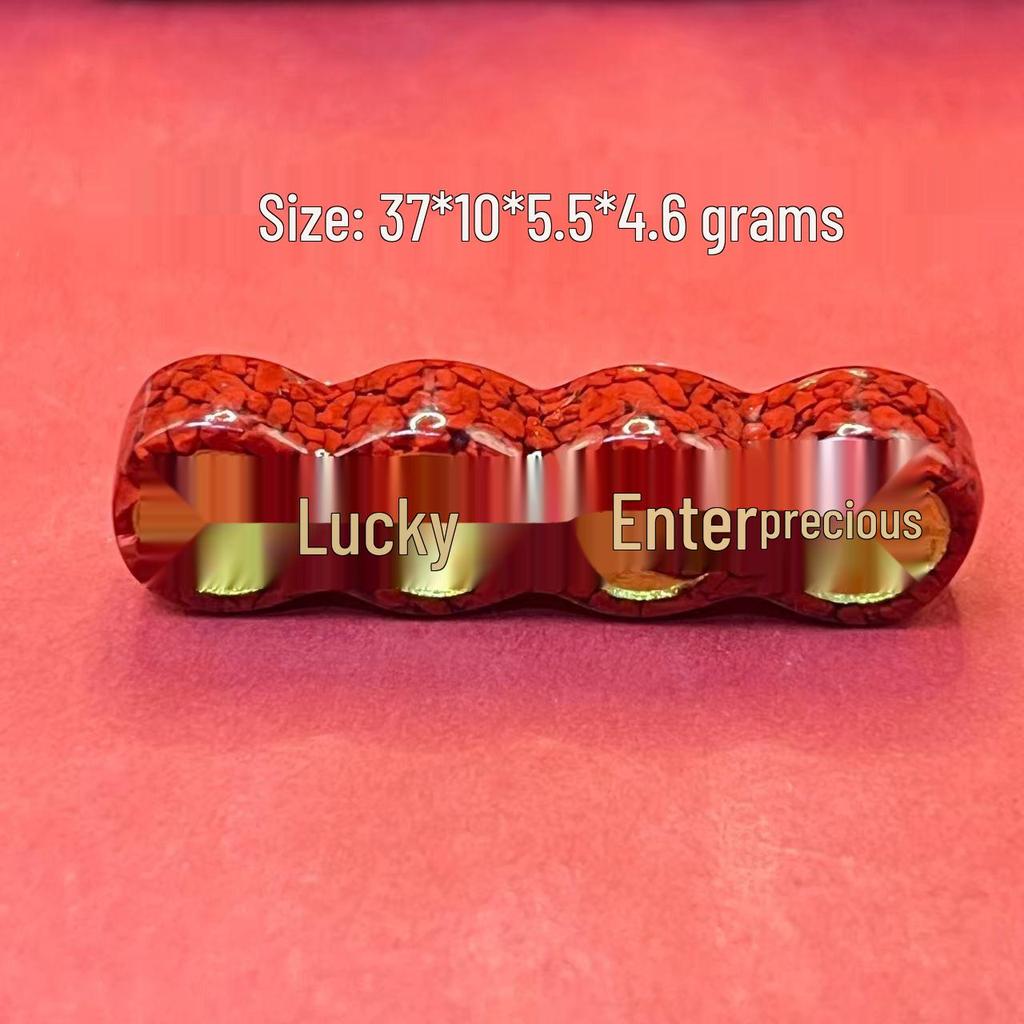 Original Gold-Plated Cinnabar Turtle Shell Fu Plaque and Gourd Pouch Accessories