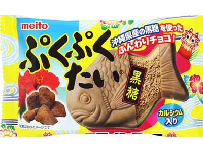 Meito Puku Puku Taiyaki Yakiimo — японские вафли-рыбки с шоколадом и вкусом батата, 16.5 г