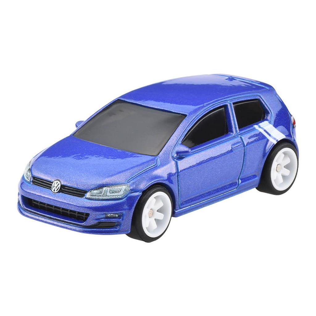 Hot Wheels Premium 2-упаковка 2004 Volkswagen Golf R32 и Volkswagen Golf MK7 Металлические игрушечные машинки Синие JHW49