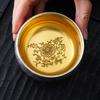 Посеребренная мастер-чашка для чая из серебра 999 пробы, ручная работа, керамика с эмалевым декором, роскошная посуда для Ганфу, подарок коллекционеру