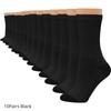 Men's Double Tough Cotton Socks Soft Moisture-wicking Socks 10-Pair Pack